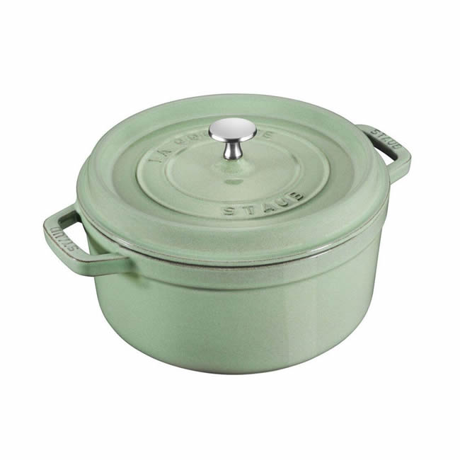 STAUB - Cocotte Redonda - 24cm - Verde Salvia image 0
