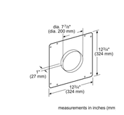 Bosch-8" Round Front Plate For Downdraft