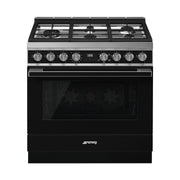 SMEG - Cocina Independiente Portofino a Gas - 90cm/36" - Negro image 0