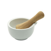 LEGNOART - Pressum Mortero de Cerámica con Maja de Madera de Roble image 0