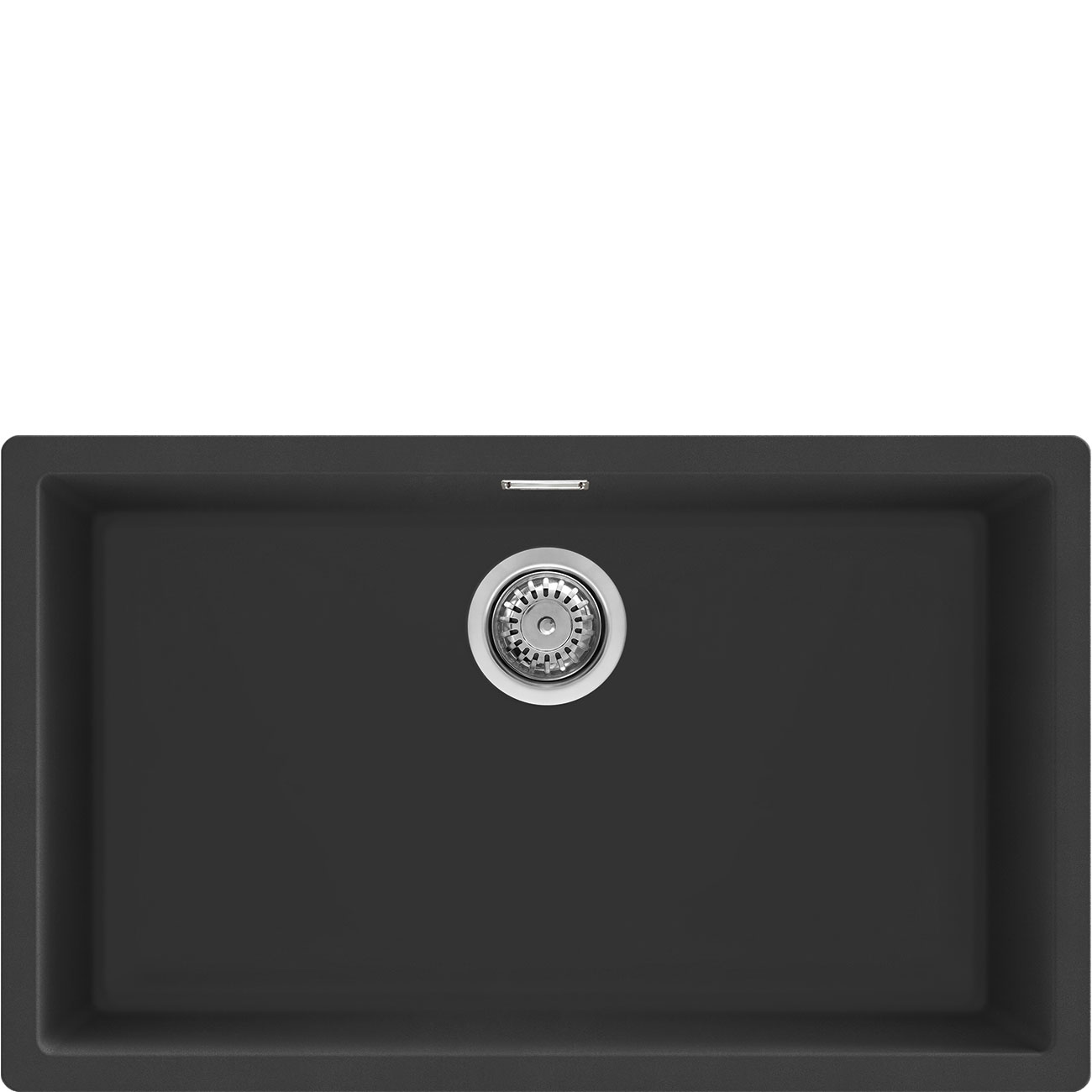 SMEG - Fregadero Quadra de 76 cm - Compuesto de Granito - Negro image 0