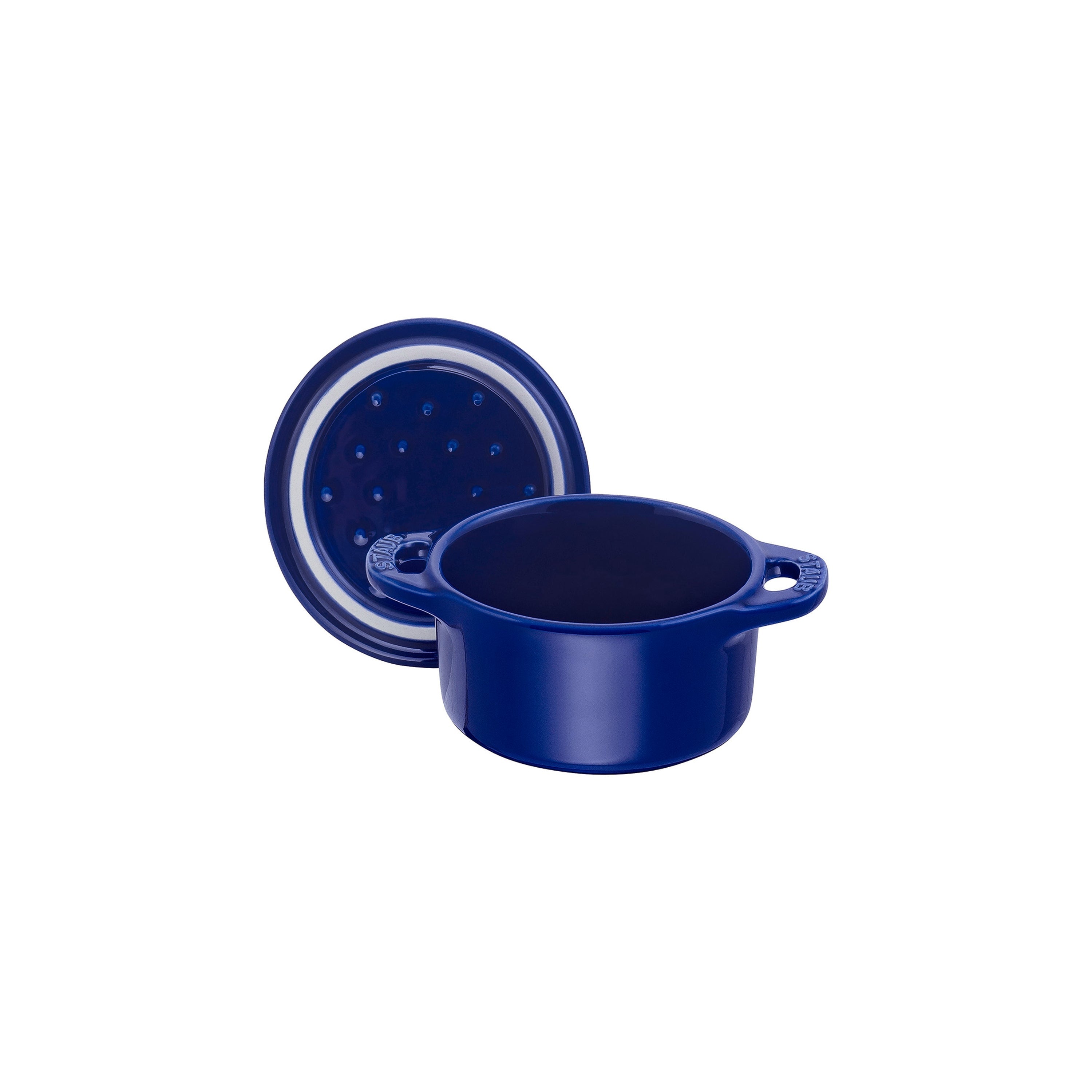 STAUB - Mini Cocotte de 10cm de Cerámica Redonda en Color Azul Oscuro image 3