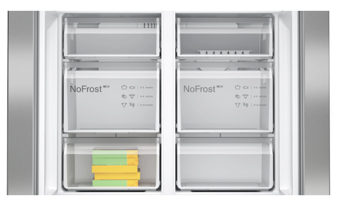 Bosch-90.5Cm Refrigerador Multipuerta, Libre Instalación, Acero Inoxidable Antihuellas, Serie 4.
