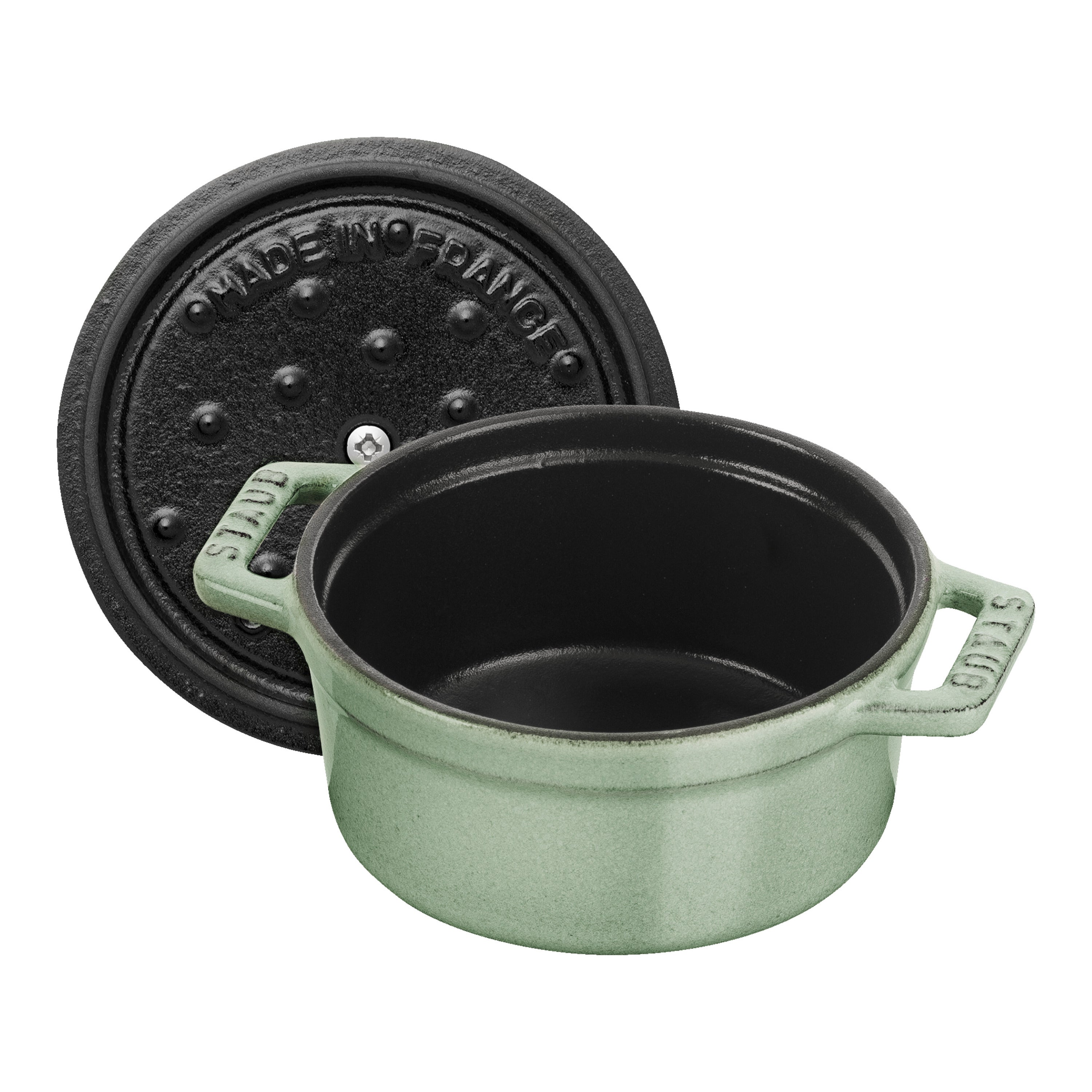 STAUB - Mini Cocotte de 10cm en Color Salvia - Hierro Fundido Redondo image 5