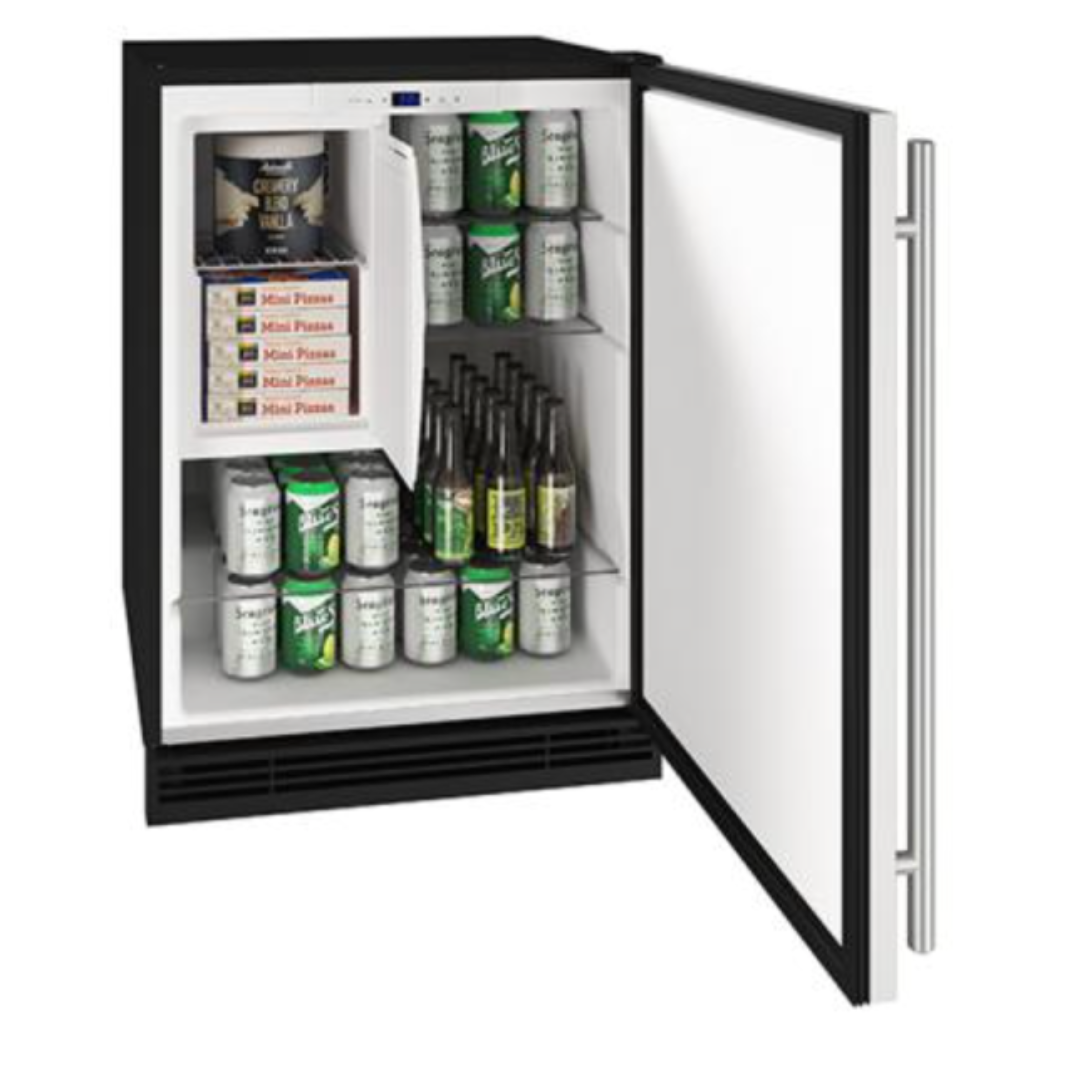 U-LINE - Refrigerador-Congelador de 24" con Bisagra Reversible, Acero Inoxidable Sólido, 115v