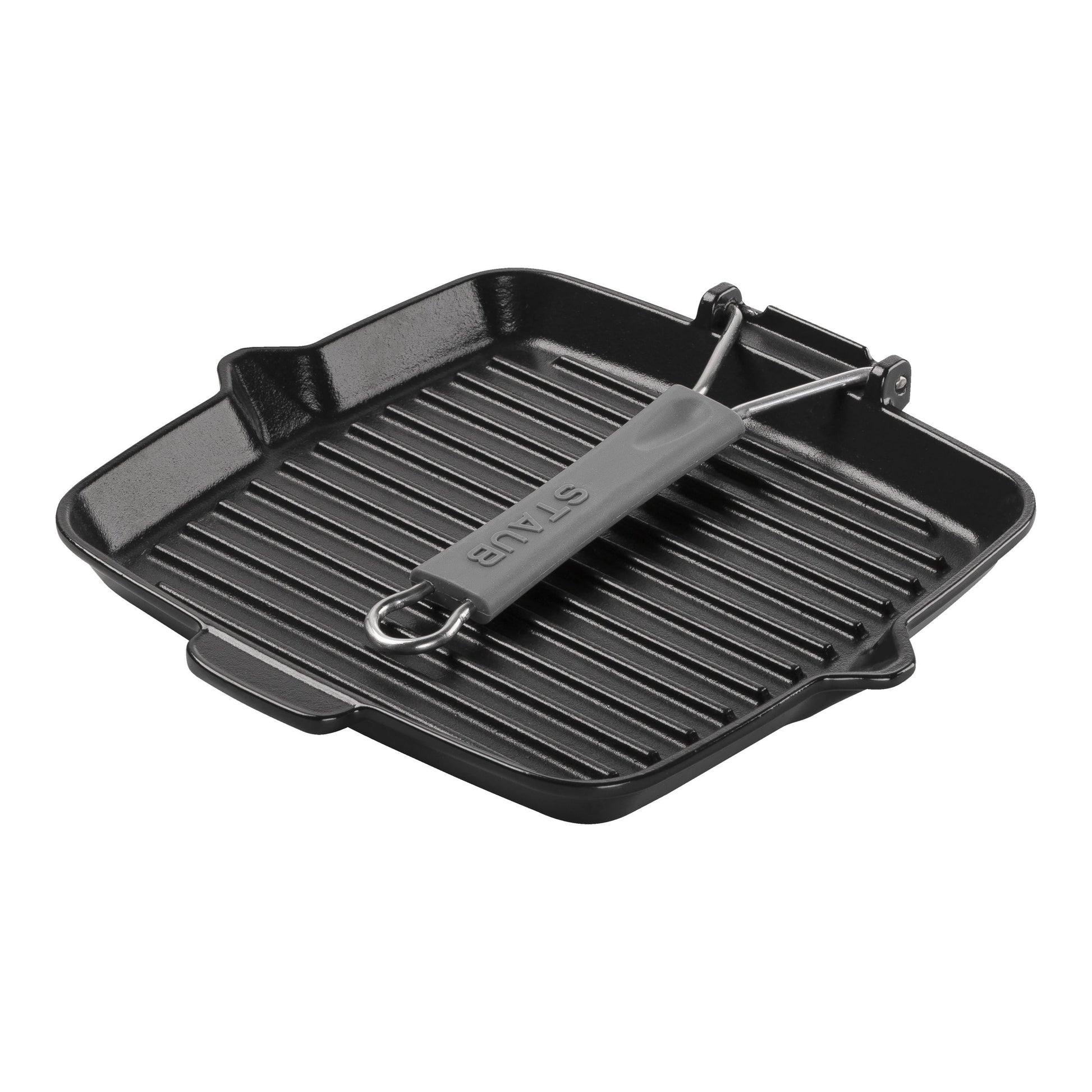 STAUB - Sartén Grill con Vertedor de 24x24cm en Negro - Hierro Fundido Cuadrado image 2