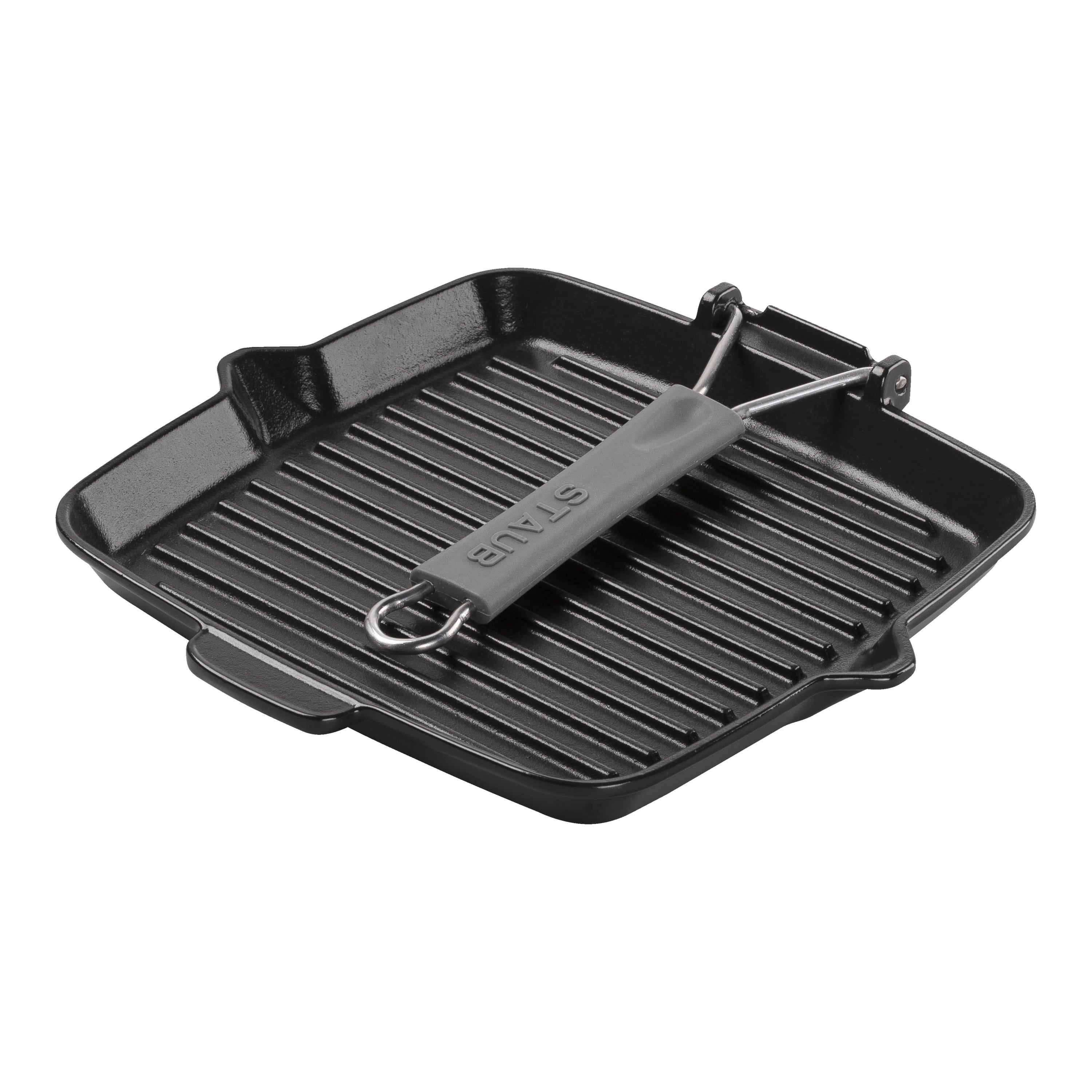 STAUB - Sartén Grill con Vertedor de 24x24cm en Negro - Hierro Fundido Cuadrado image 2