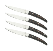 LEGNOART - Juego de 4 Cuchillos para Carne Tomahawk con Mango de Madera Clara image 0