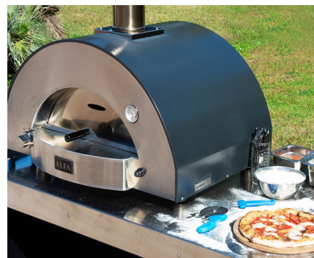Alfa Forni-Alfa - Classico 2 Pizze Oven - Gas Ng - Ardesia Grey