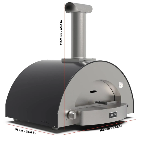 Alfa Forni-Alfa - Classico 2 Pizze Oven - Gas Lp - Ardesia Grey