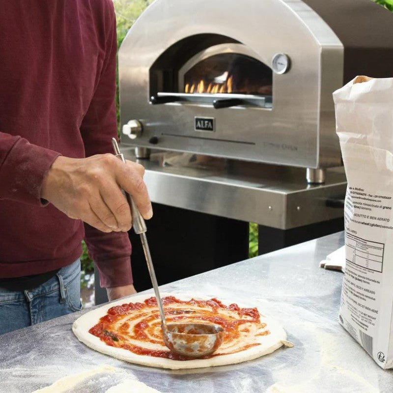 Alfa Forni-Alfa - Futuro 2 Pizze Oven - Gas Ng Or Hybrid With Kit - Silver Black