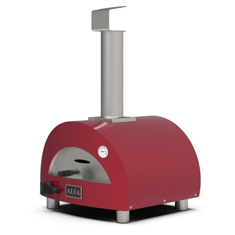 Alfa Forni-Alfa - Moderno 2 Pizze Oven - Gas Lp - Antique Red