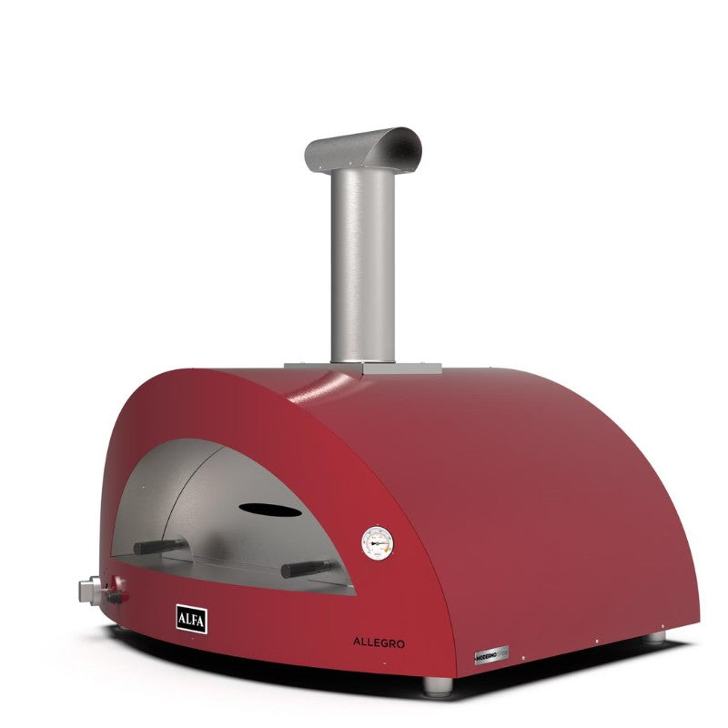 Alfa Forni-Alfa - Moderno 2 Pizze Oven - Gas Ng - Antique Red