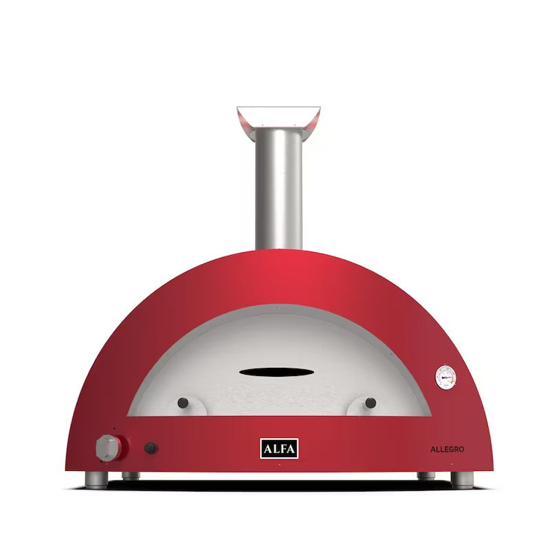 Alfa Forni-Alfa - Moderno 5 Pizze Oven - Gas Lp Or Hybrid With Kit - Antique Red