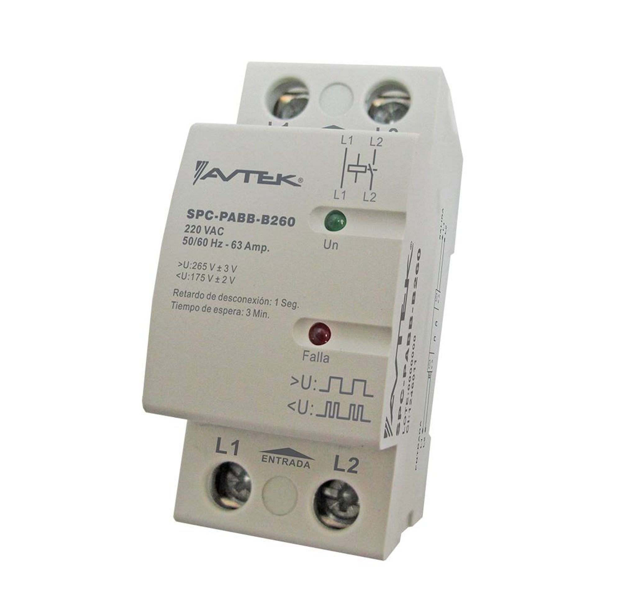 Avtek Voltage For Air Cond. And Ref.13 Kva, 63 Amp, ,92 Joules, 220 Vac.( Pabb-1332