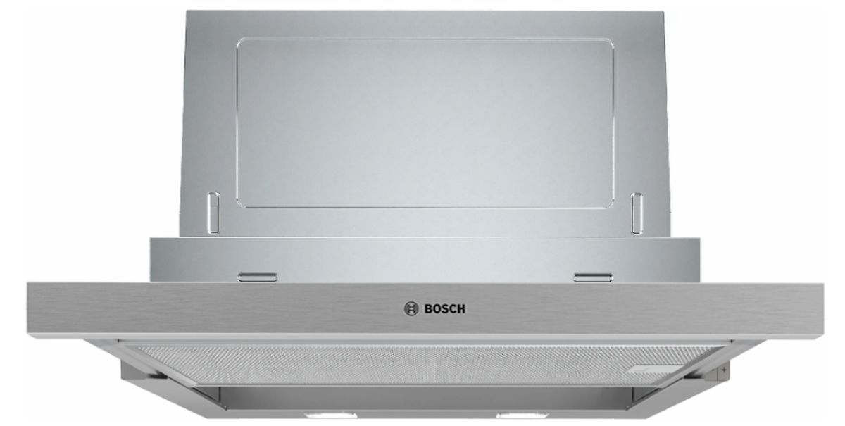 Bosch-Bosch, Dfs067A51, Campana, Telescópica, A, Encastrable, 60 Cm., Acero, Acero, Motor Ecosilence Drive, Control Electrónico, Filtros Aluminio, Leds