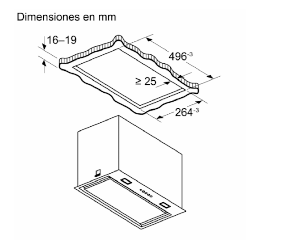 Bosch-Bosch, Dln56Ac50, Campana, Módulo De Integración, B, Encastrable, 52 Cm., Acero, Control Electrónico, Asp. Perimetral, Leds