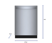 Bosch-Benchmark Bar Hndl, 5/4 Cycles, 38 Dba,Smart Load 3Rd Rck, Timelight, Crystaldry - Ss