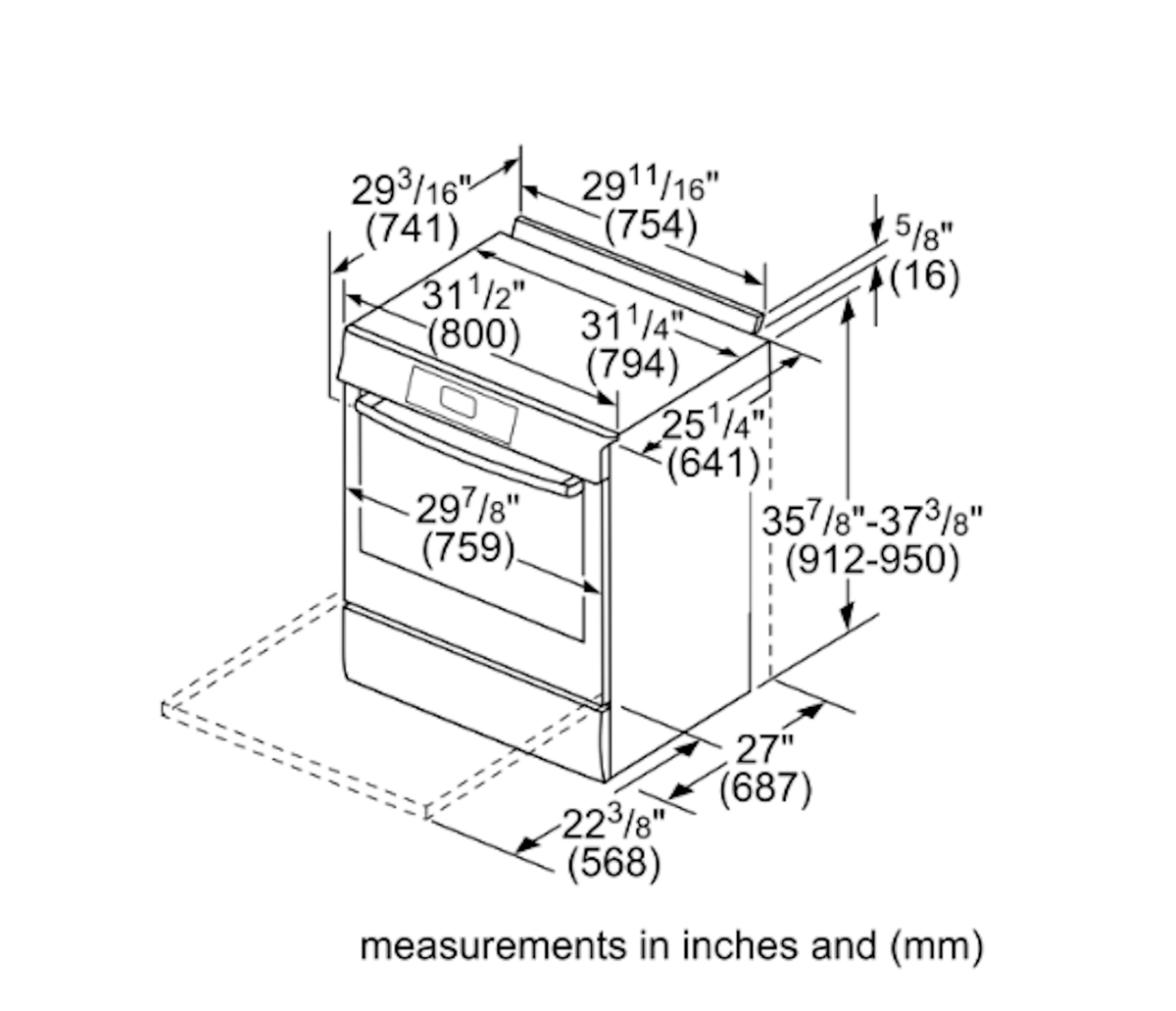 Bosch-Benchmark Series, All-Gas Slide-In Range, Stainless Steel