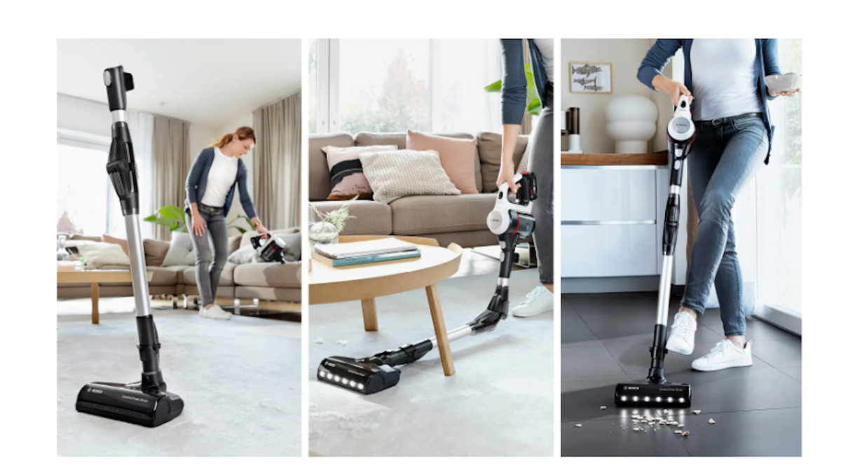 Bosch-Blanco, Aspirador Sin Cable Serie 7 18V Litio; 3Ah, 1 Batería + 2 En 1 Cepillo Extensible Para Juntas+Cepillo Para Colchon Y Cepillo Para Teclados Y Muebles, Manguera Extensible Y Tapicerías Xxl