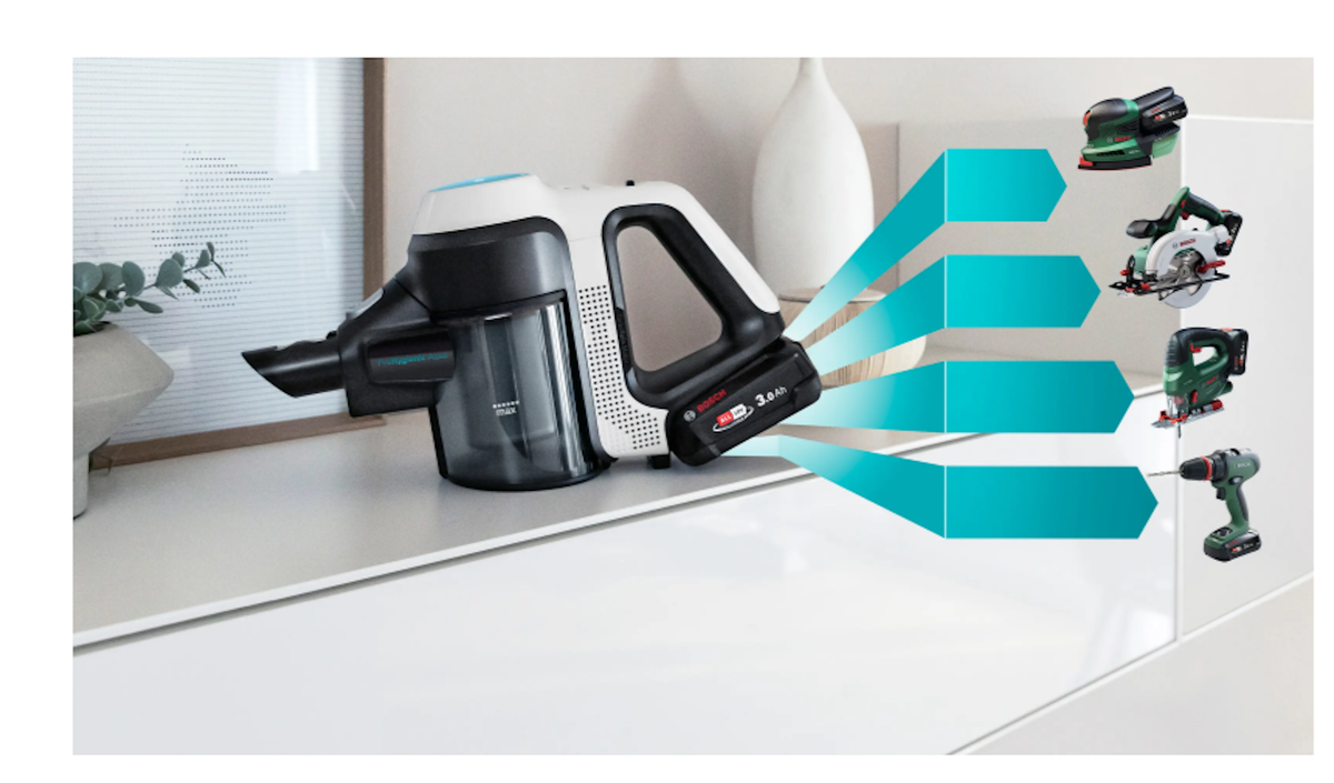 Bosch-Blanco, Aspirador Sin Cable Serie 7 18V Litio; 3Ah, 1 Batería + Cepillo Mopa Para Limpiar Con Agua + Boquilla Para Juntas + Boquilla Para Colchones + Boquilla Para Muebles Y Tapicería + Boquilla Flexible + Almohadillas De Microfibra