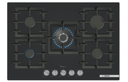 Bosch 75 Cms Gas Cooktop,  Serie 6 Anafe, Black, 220-240V/50-60Hz