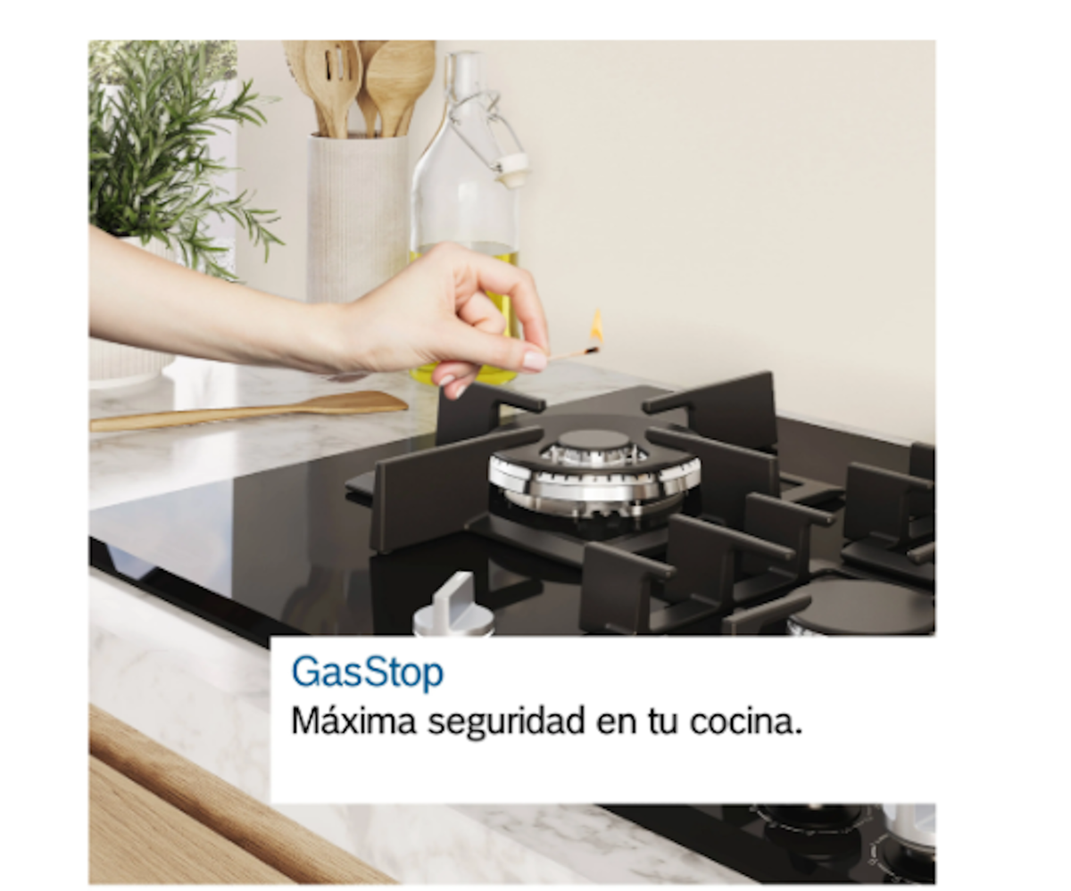 Bosch-Bosch Serie 6 Pcr9A5I90 Hobs Acero Inoxidable Integrado 90 Cm Encimera De Gas 5 Zona(S)