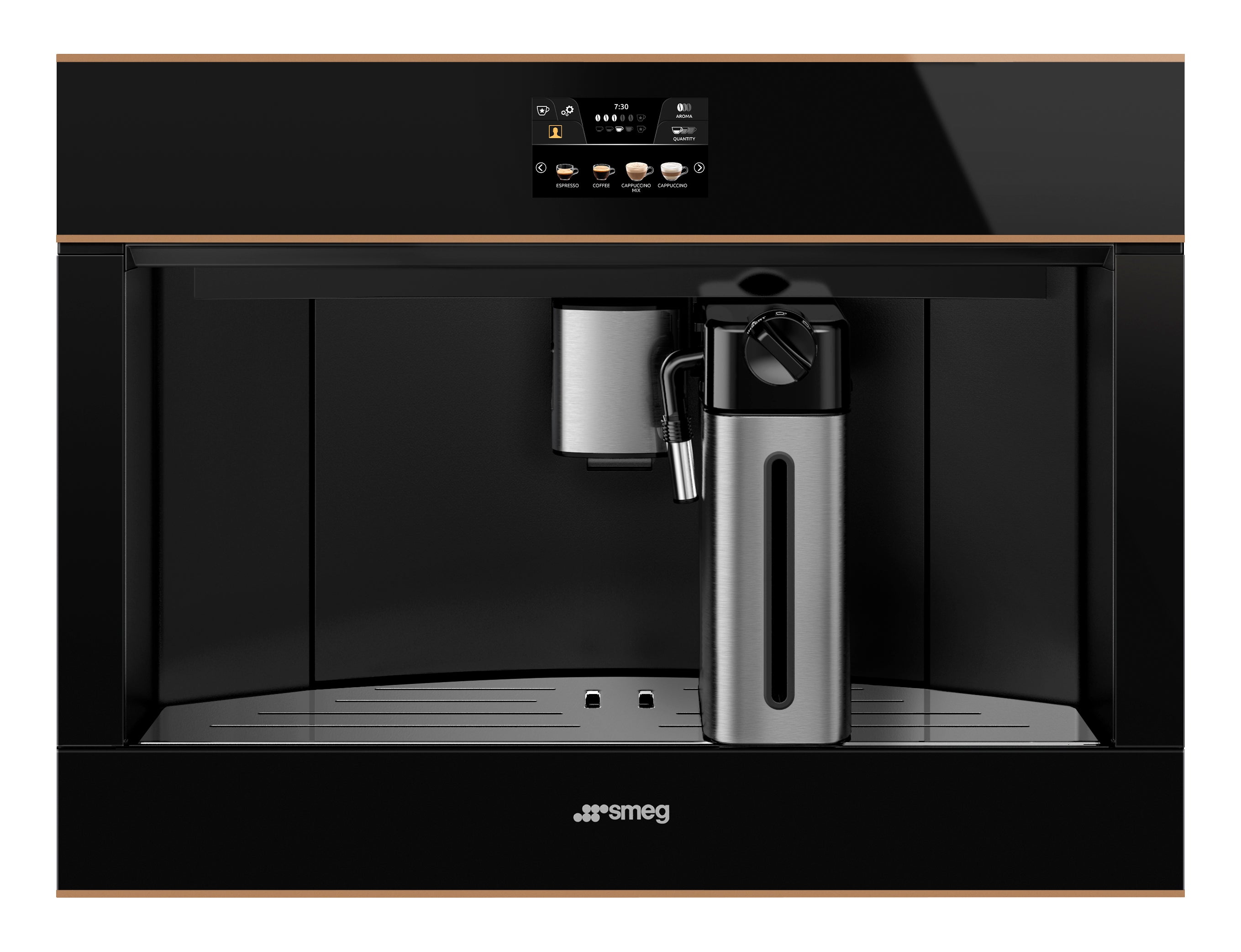 SMEG - Cafetera Automática Dolce Stil Novo, 60 cm / 24", altura compacta de 45 cm - Negro