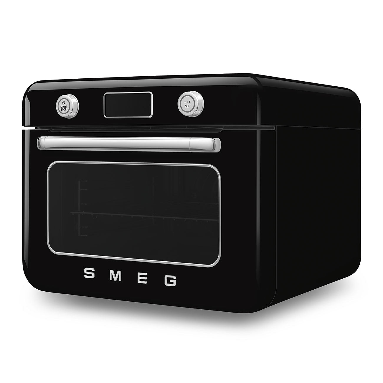 SMEG - Horno de Aire con Vapor Estilo Retro de los 50, Negro