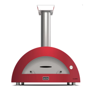 ALFA FORNI - Horno Moderno para 5 Pizzas - Gas/Híbrido - Rojo Antiguo