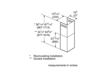 Bosch-Chimney Extension For Chimney Wall Hood, Blk Ss
