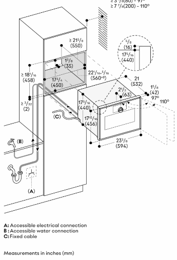 Gaggenau-Combi-Steam Oven 24" Expressive Series, Right Hinge, Plumbed (Replaces Bs470612, Oct '25)