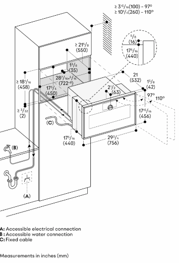 Gaggenau-Combi-Steam Oven 30" Expressive Series, Left Hinge, Plumbed (Replaces Bs484612, Oct '25)