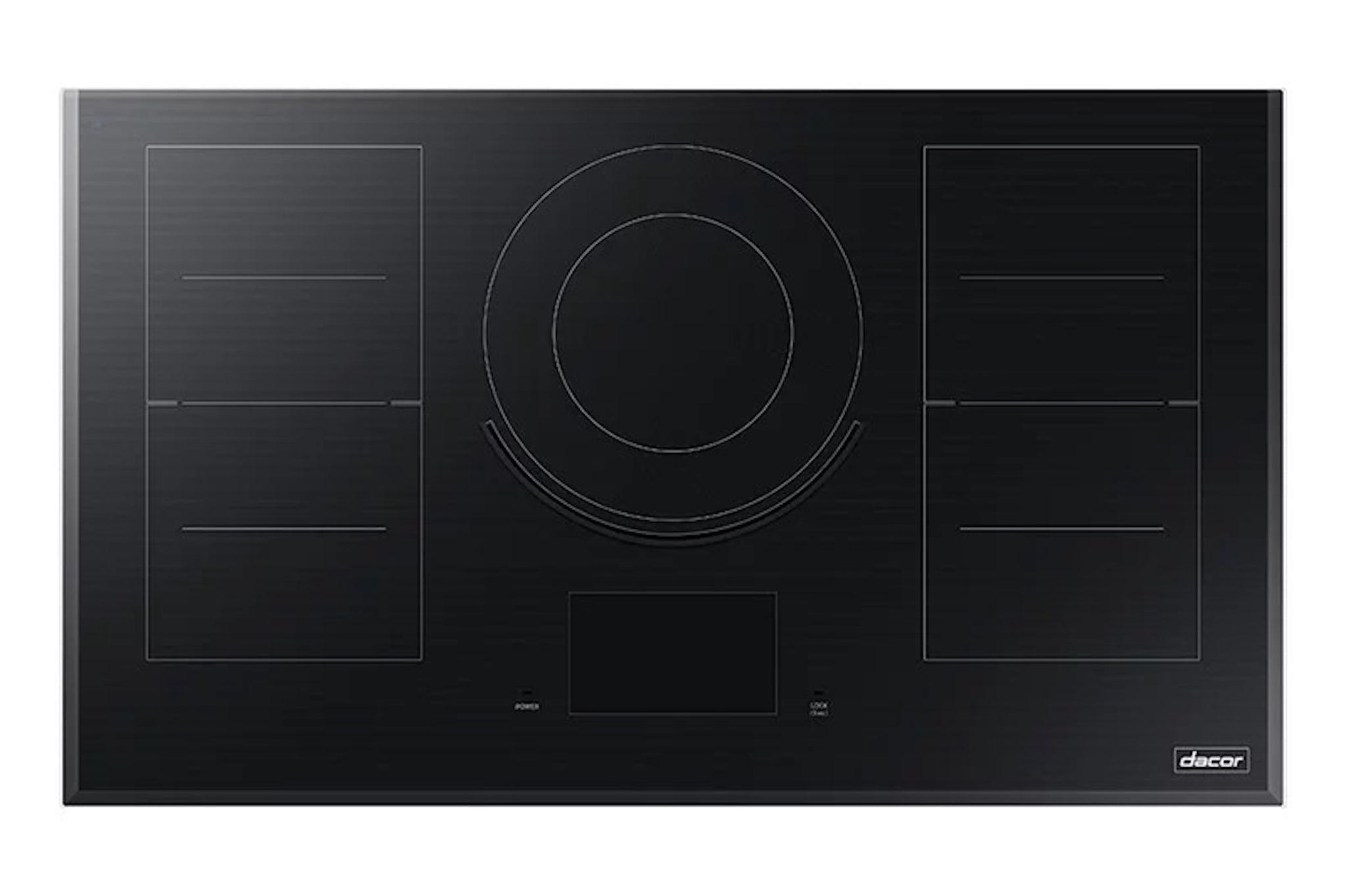 Dacor 36" Induction Cooktop 5 Elements, Lcd, Frameless, 3-Side Bevel