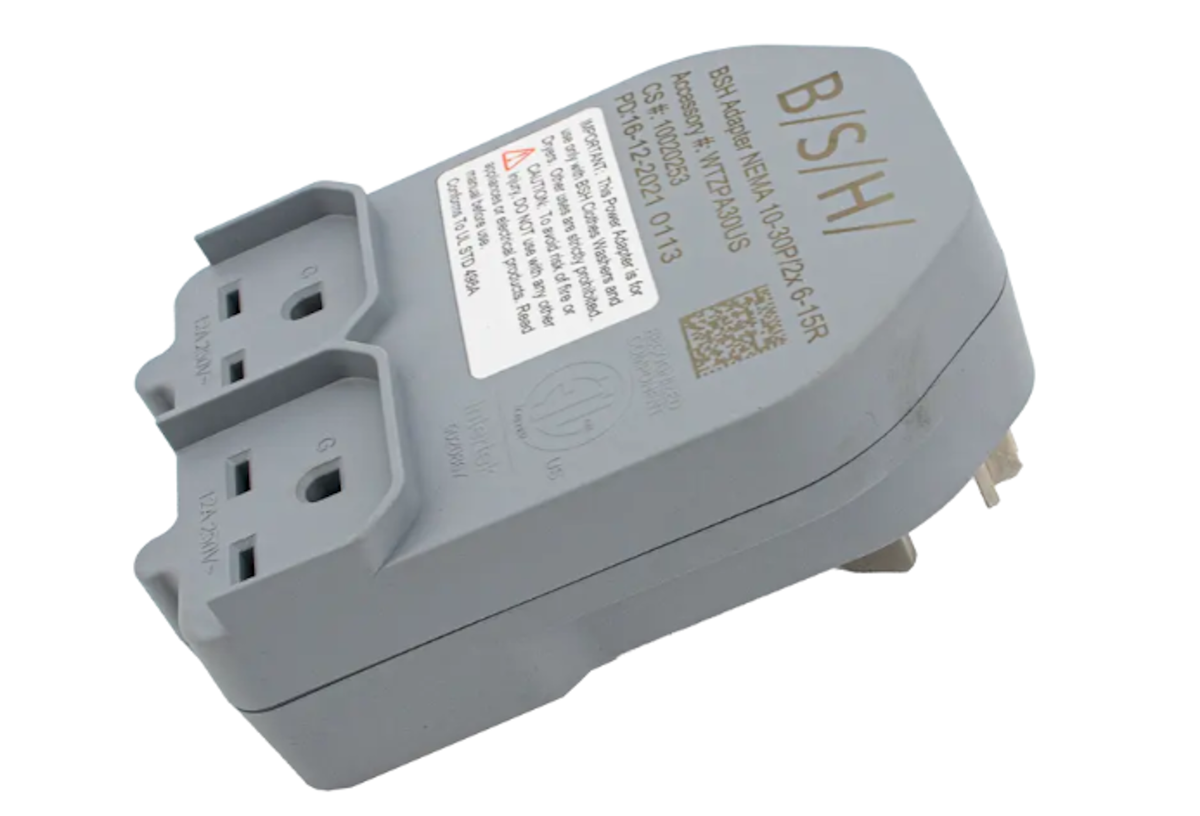 Bosch-Dryer Adaptor 240V; Nema 10-30R (3-Prong) To 6-15R