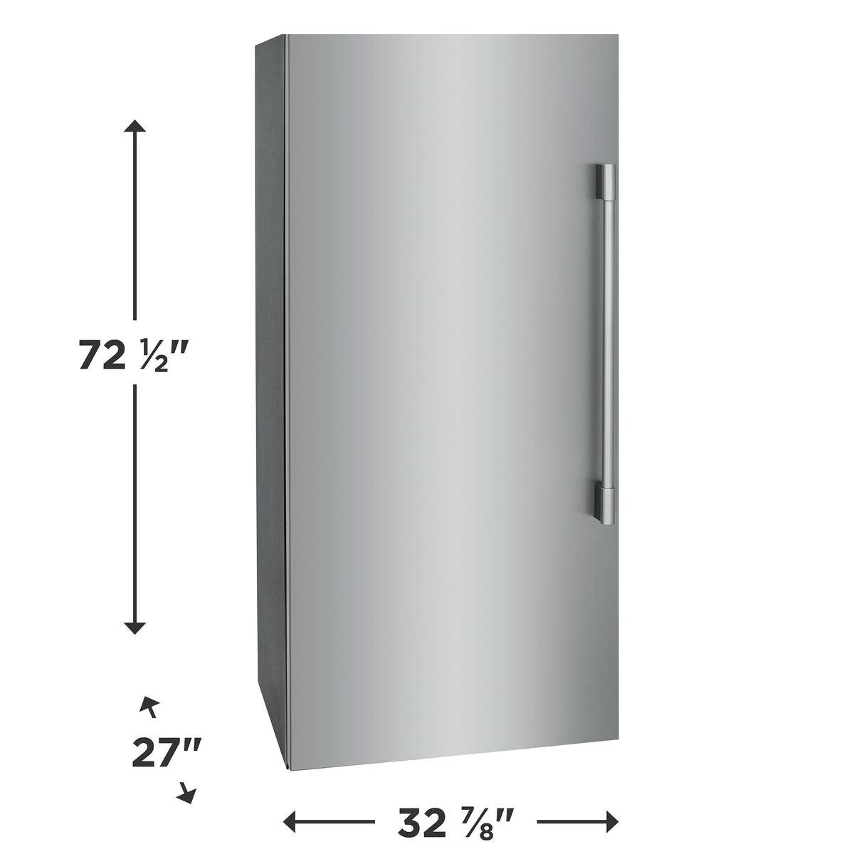 Frigidaire Professional, congelador vertical independiente de 19 Cu.Ft,acero inoxidable, Inverter.