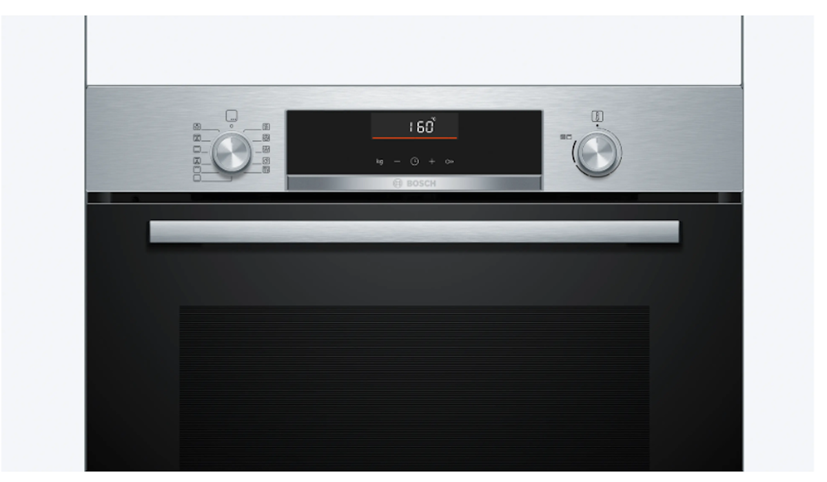 Bosch-Horno Multifunción (7), Encastrable, 60 Cm., 71 L., Cristal Negro/Inox, A, Ap. Abatible, Asistente De Limpieza, Display Lcd,1 Cliprail,