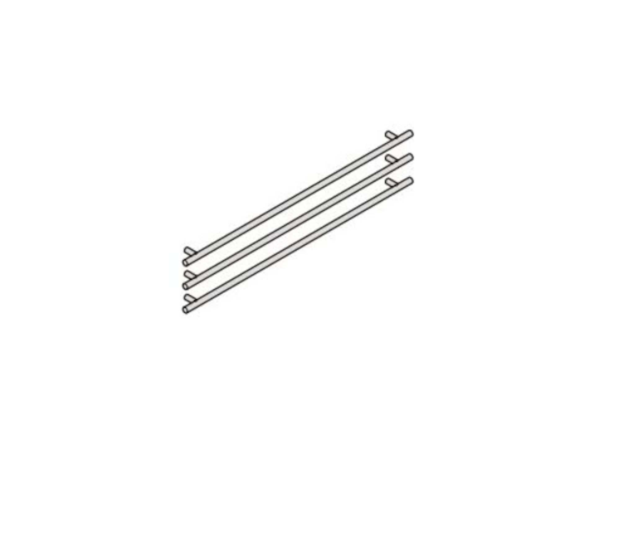 Liebherr 36 Stainless Tubular Handels 3/4 For Hc(B)S 2060/61 3/4 Inch. (3 Pcs )