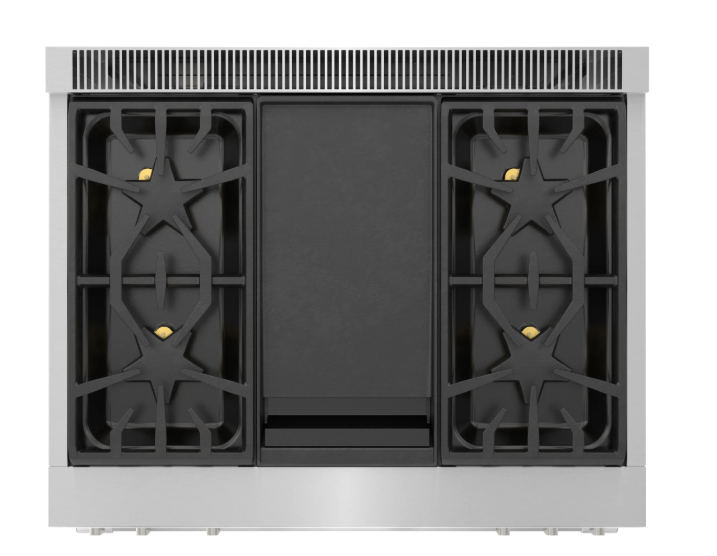 Thermador-Pro-Grand 36" Df Range 4 Brnr Griddle