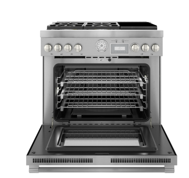 Thermador-Pro-Grand 36" Df Range 4 Brnr Induction