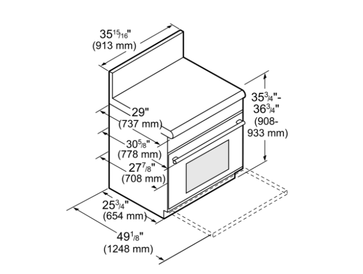 Thermador-Pro-Grand 36" Df Range 4 Brnr Induction
