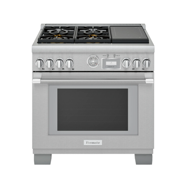 Thermador-Pro-Grand 36" Df Range 4 Brnr Induction