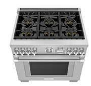 Thermador-Pro-Harm 36" Df Range 4 Brnr Griddle