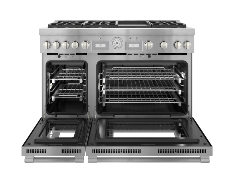 Thermador-Pro-Grand 48" Df Range 6 Brnr Griddle
