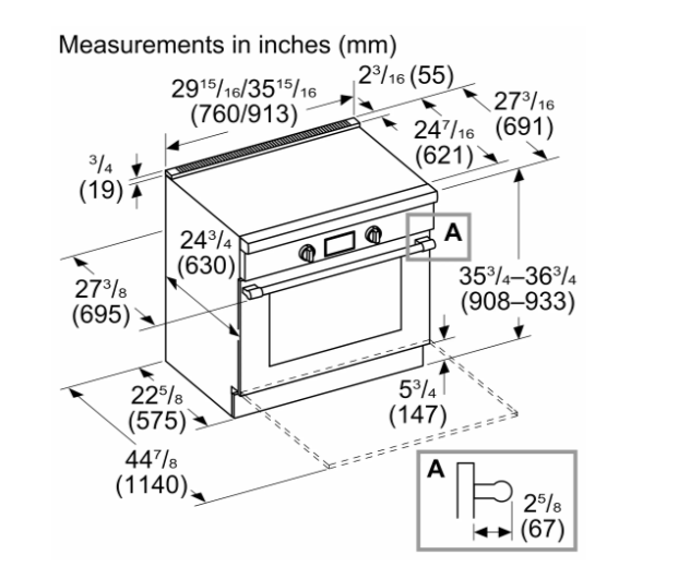 Thermador-Pro-Harm 36" Induction Range