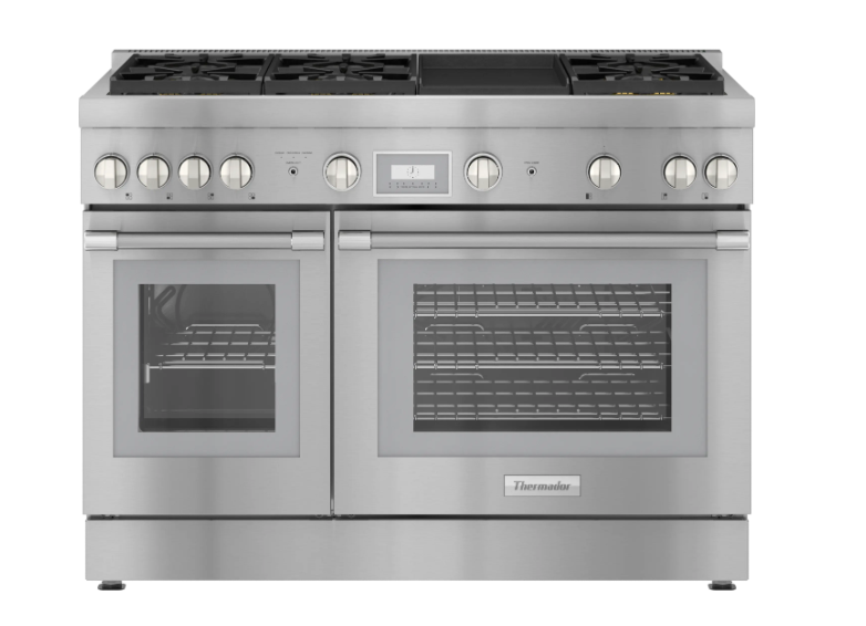 Thermador-Pro-Harm 48" Df Range 6 Brnr Griddle