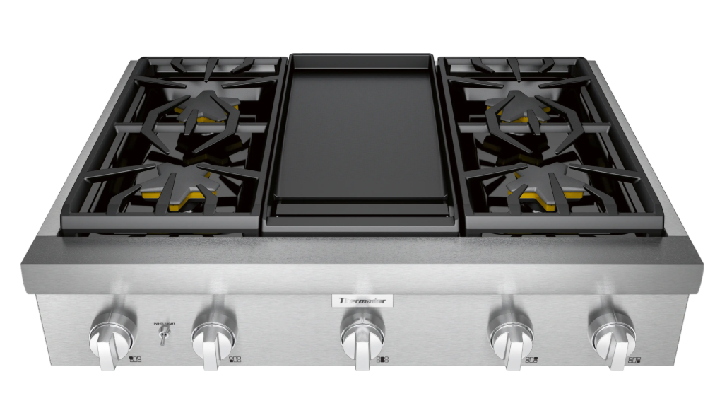 Thermador-Pro Rangetop 36" 4 Brnr Griddle