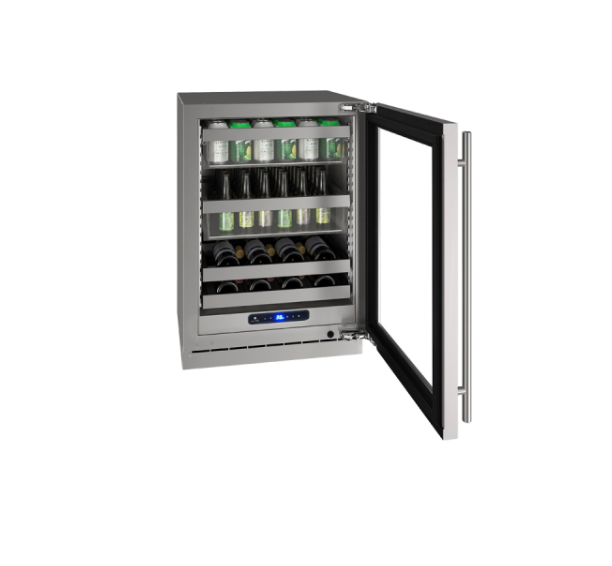 LINE-U-Line Beverage Center 24" Reversible Hinge Stainless Frame And Glass 115V