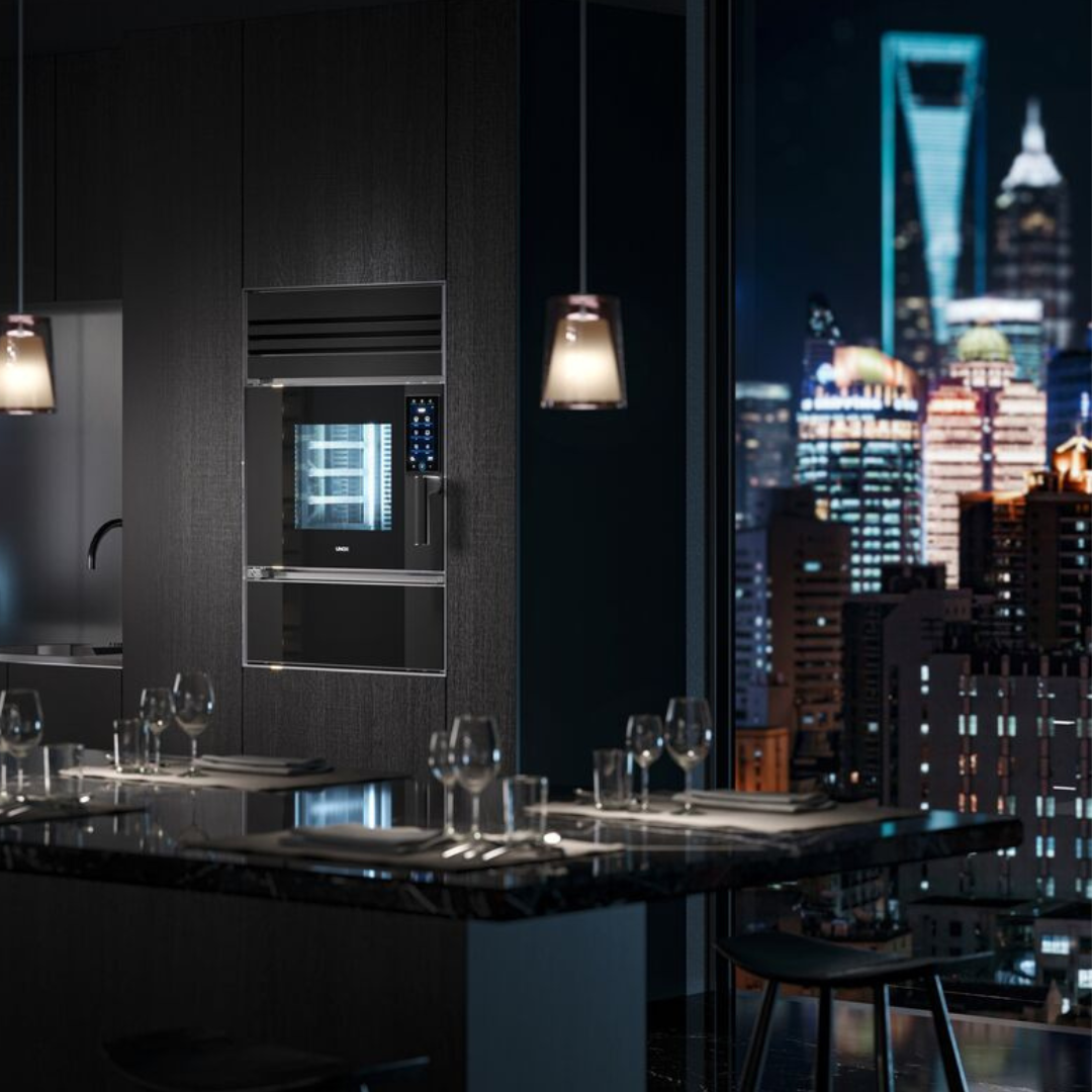 UNOX CASA - SuperOven Model 1S, right hinge, right handle position - Matt black 220-240V