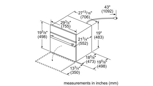 BOSCH - Microondas BOSCH Serie 500 de 30", acero inoxidable con puerta abatible image 2